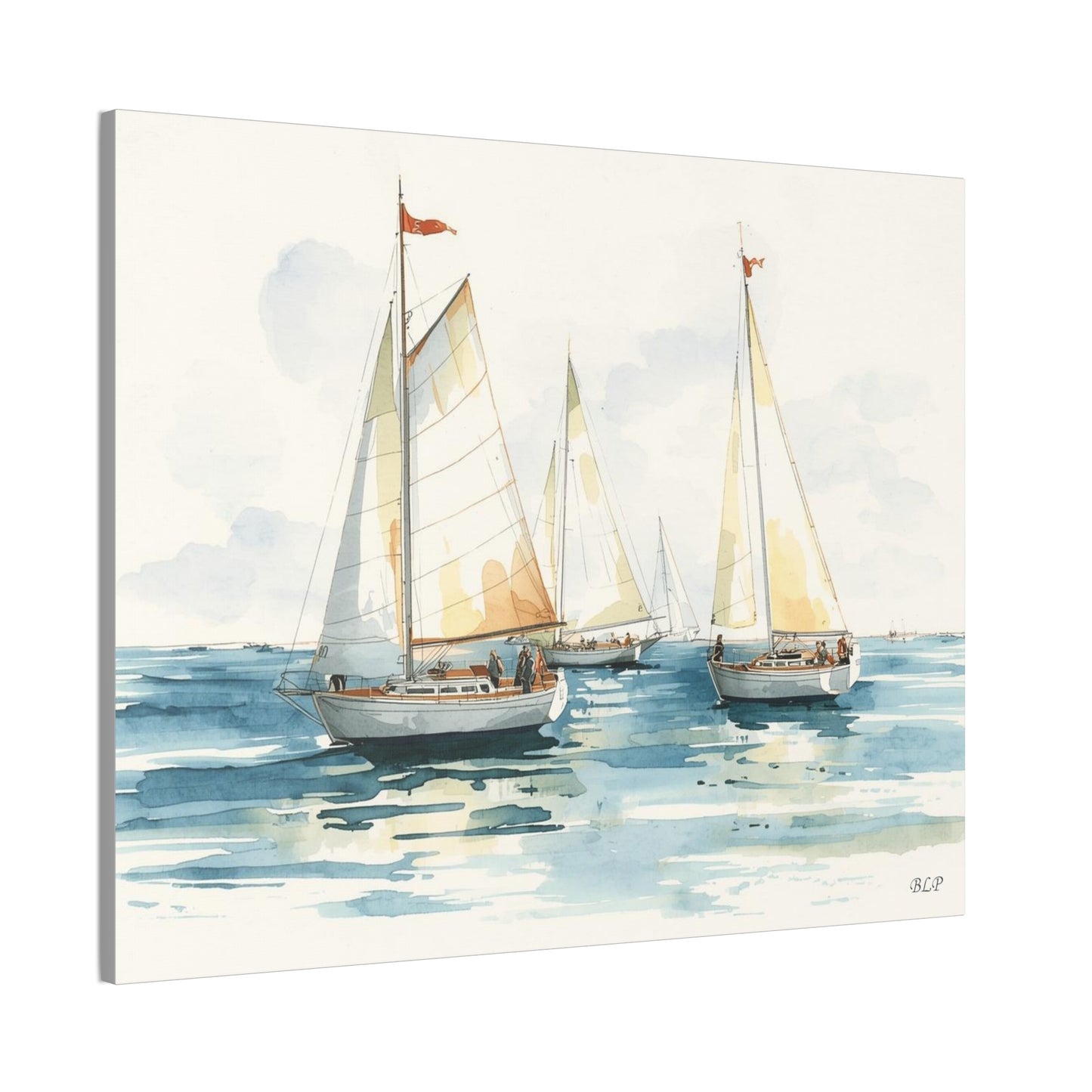 Sailboats - Canvas Stretched, 0.75" - Wall Art 2026 - Scenes