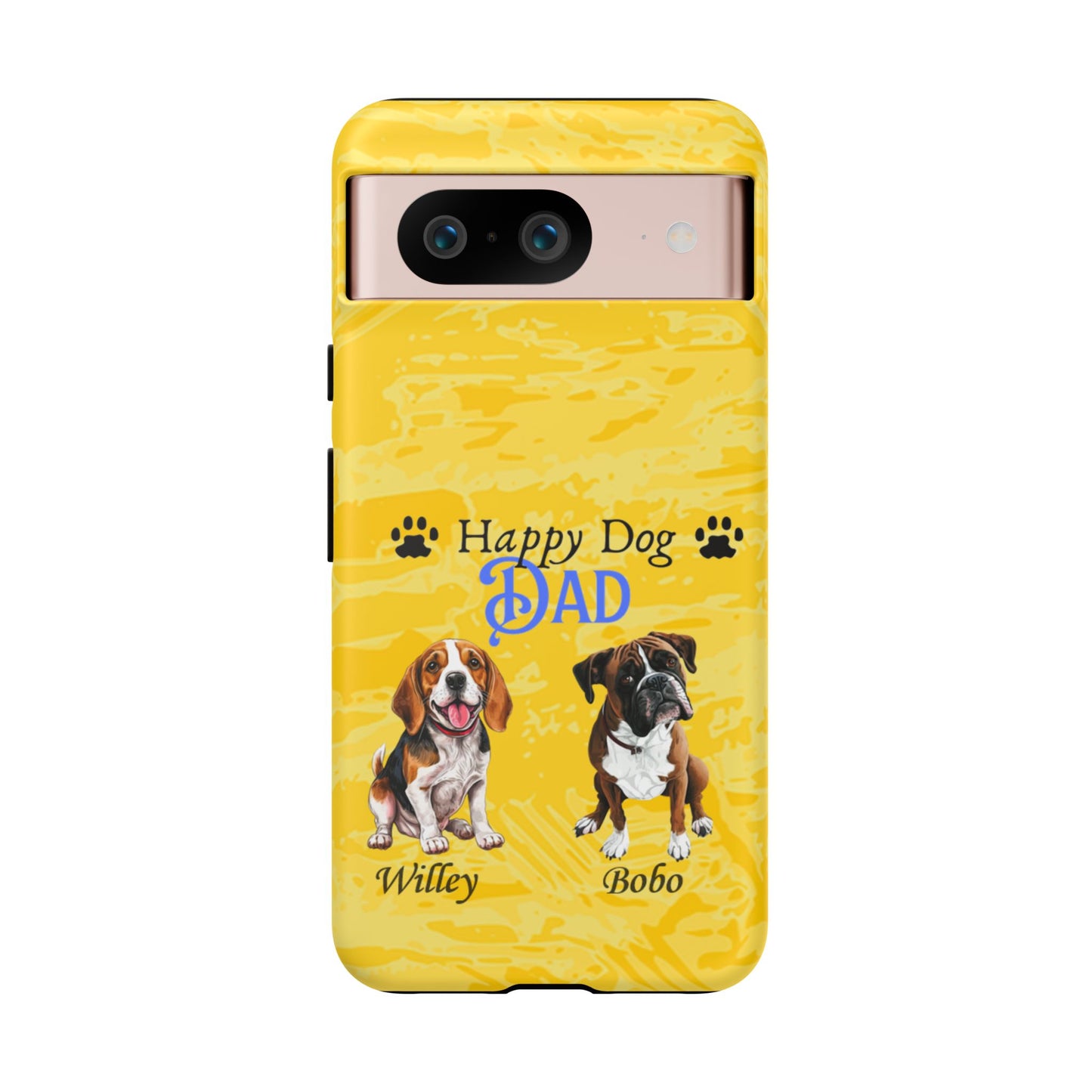 Happy Dog Dad - Personalized - Whimsical Phone Cases - Father's Day