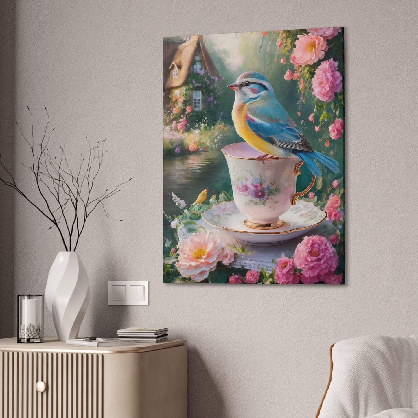 Blue Bird - Canvas Stretched, 0.75"