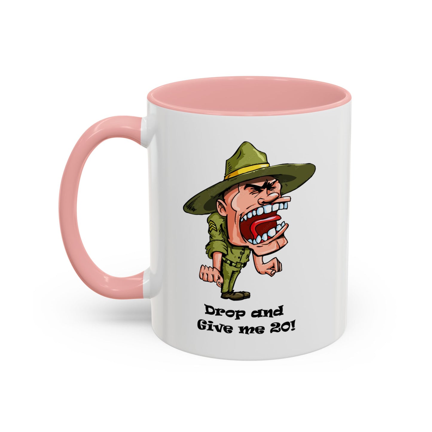 Drop and Give Me 20 - Accent Coffee Mug (11, 15oz) Whimsical and Military Mugs