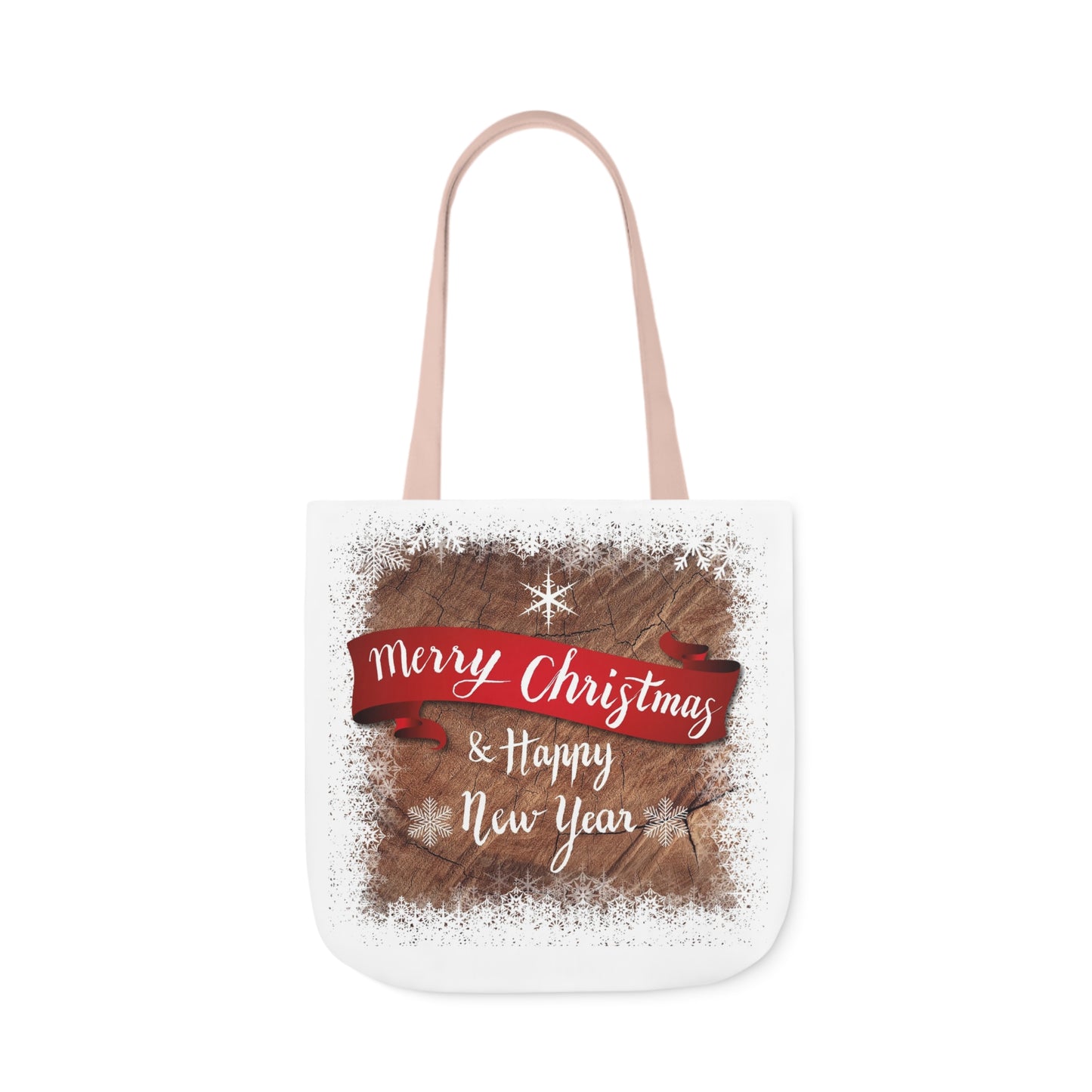 Merry Christmas -Canvas Tote Bag, 5-Color Straps - Christmas