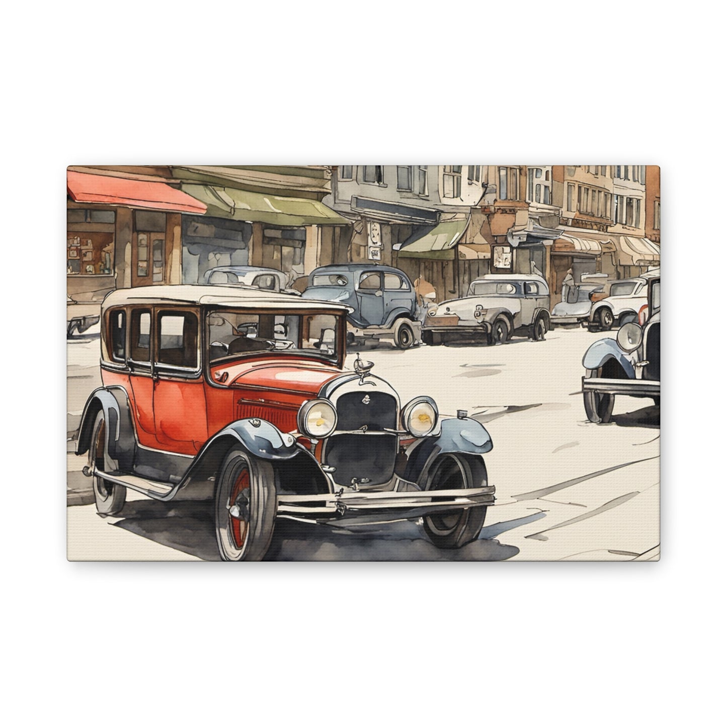 Town Life - Canvas Stretched, 0.75" - Father's Day