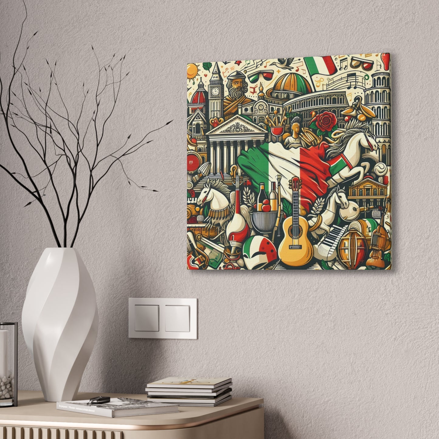 Italian Mural - Canvas Stretched, 0.75"