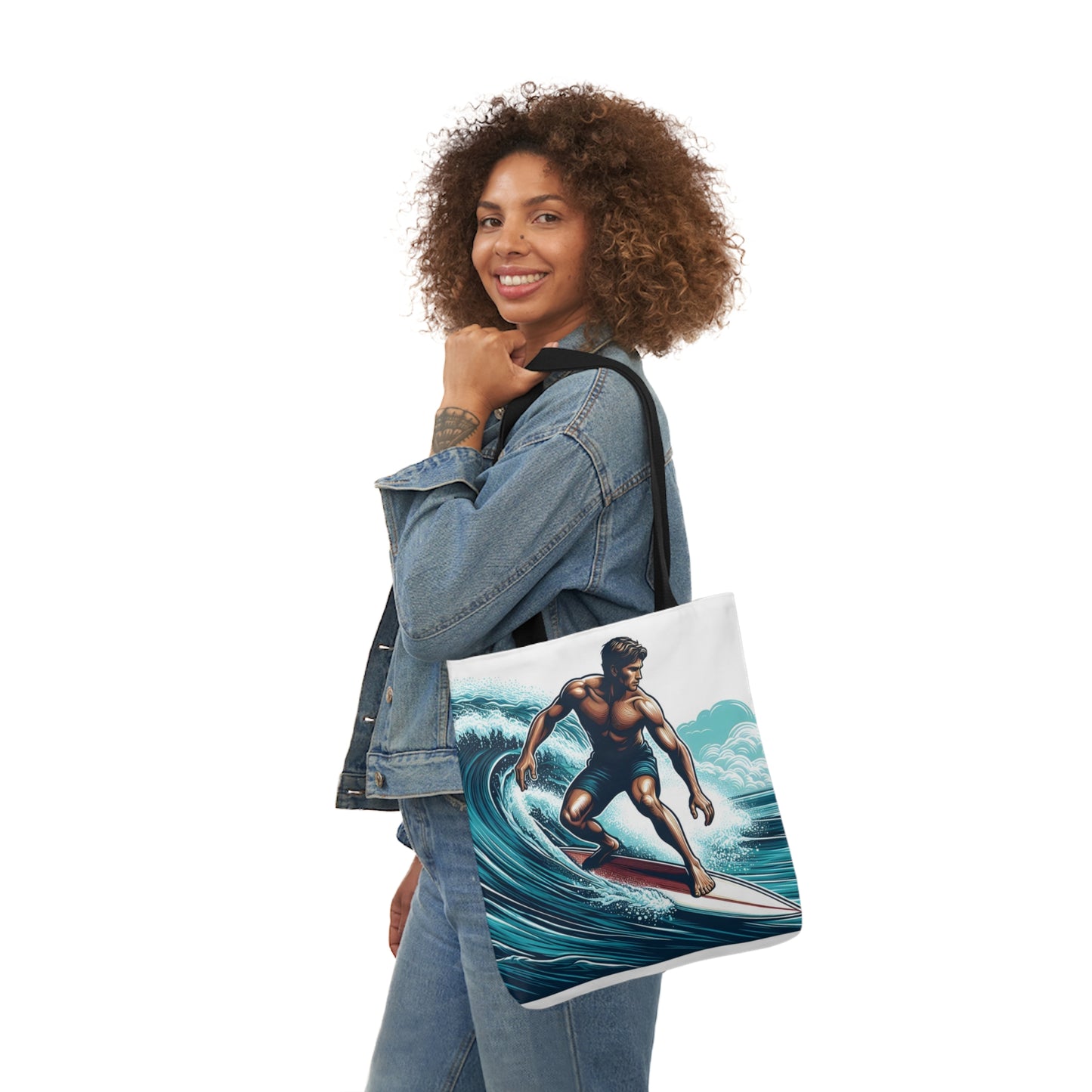 Surfer - Canvas Tote Bag, 5-Color Straps