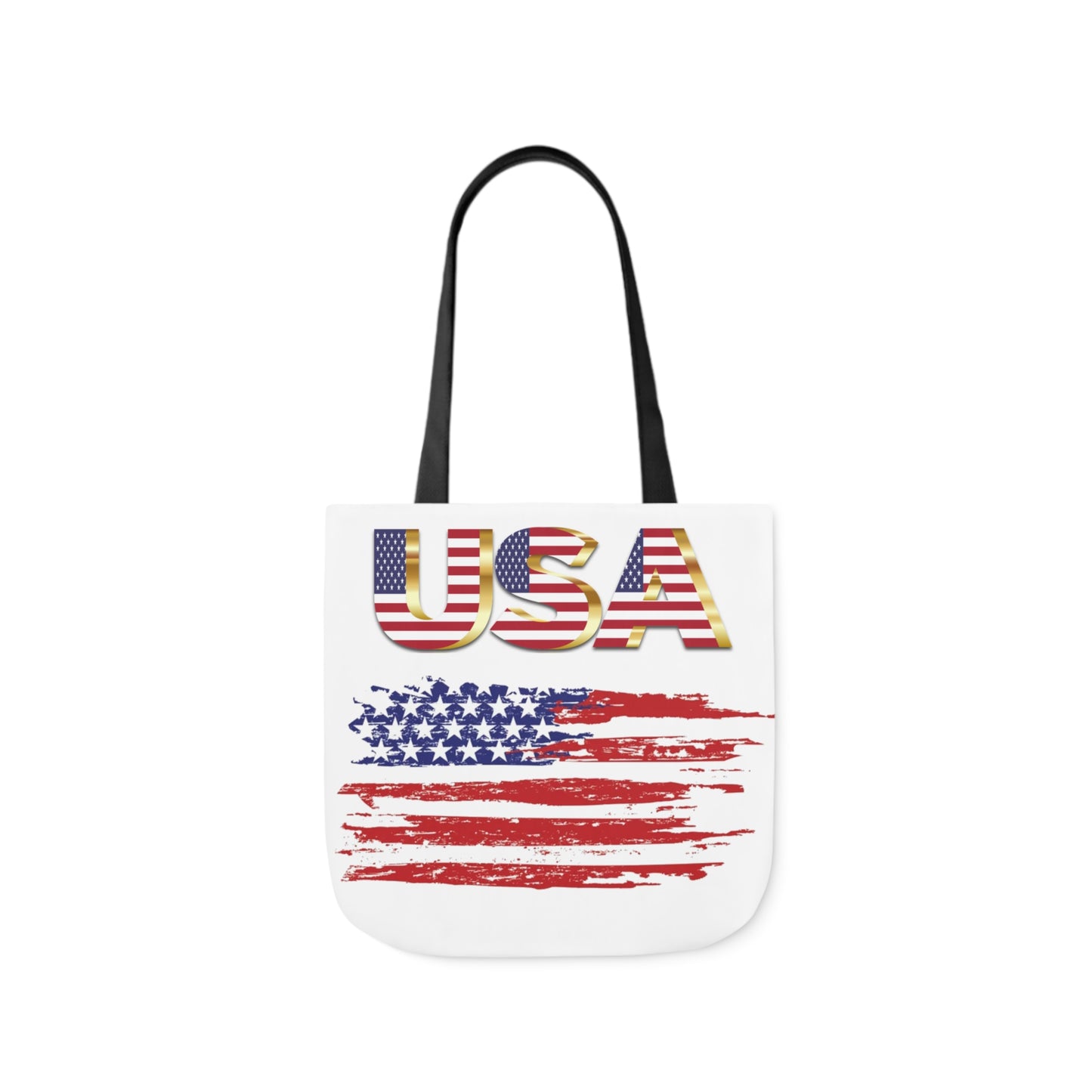 American - Canvas Tote Bag, 5-Color Straps - Patriotic