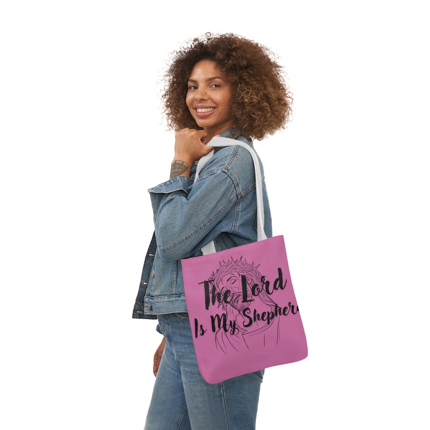 The Lord is My Shepherd - Canvas Tote Bag, 5-Color Straps - Religious