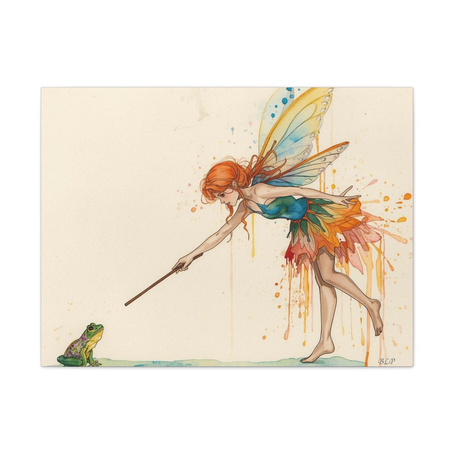 Fairy and the Frog - Canvas Stretched, 0.75" - Wall Art 2026 - Creative