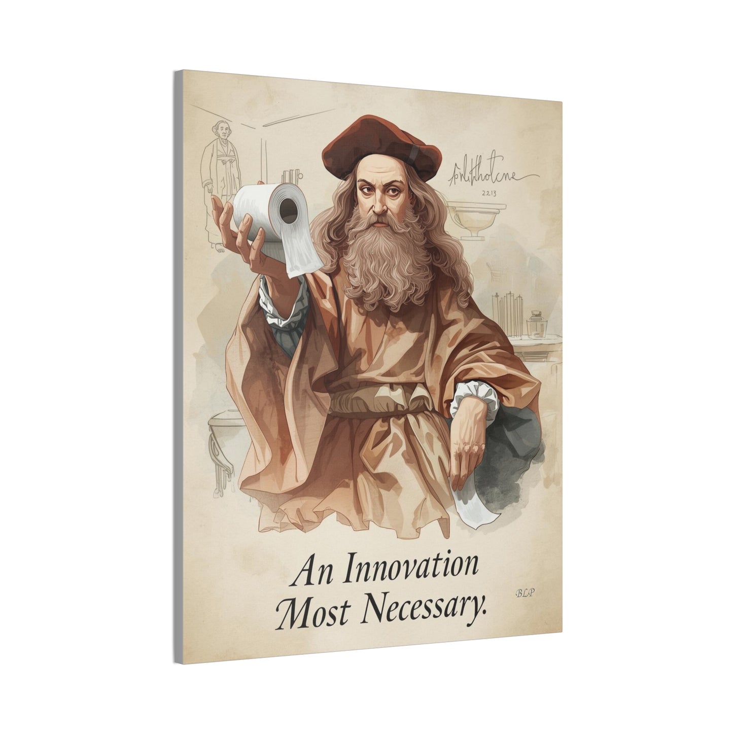 Galileo - Canvas Stretched, 0.75" - 2026 Wall Art - Bathroom Humor