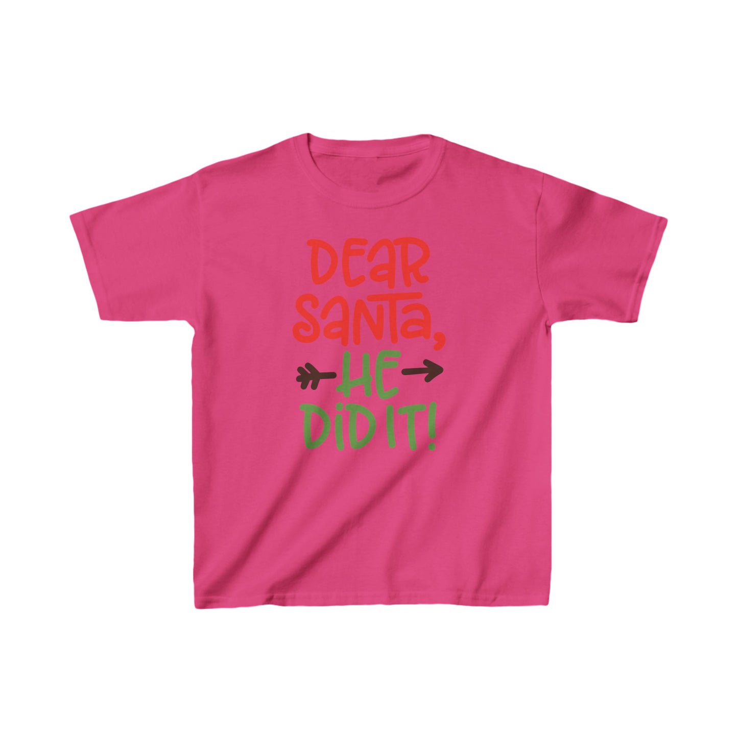 Kids - He Did it -  Heavy Cotton™ T-Shirts - Christmas