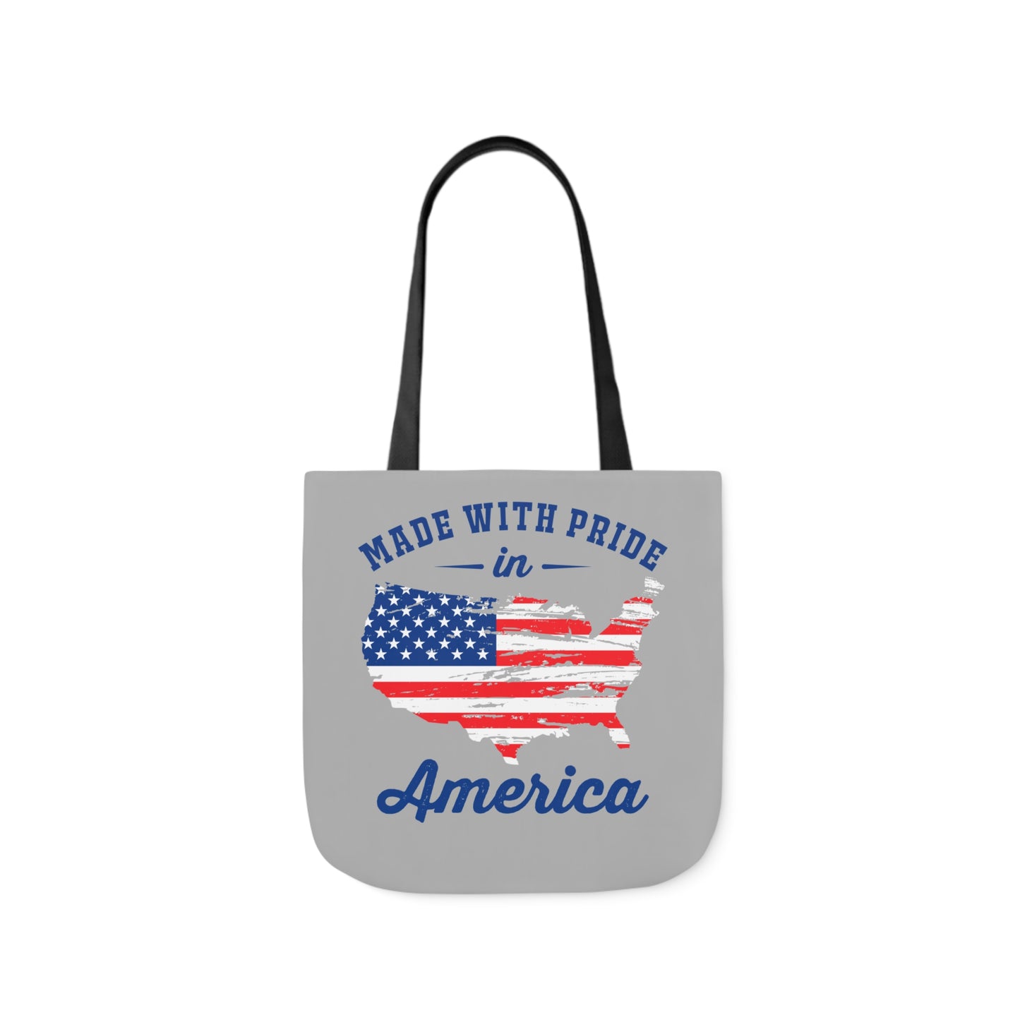 Made with Pride - Canvas Tote Bag, 5-Color Straps - Patriotic