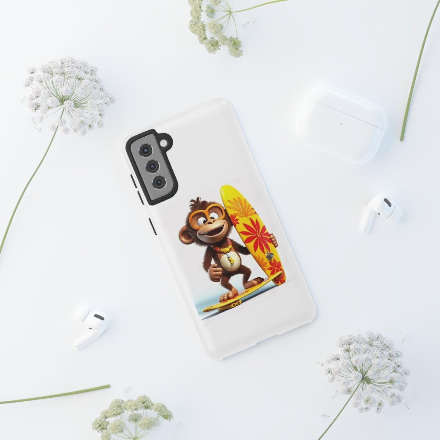 Surfer Monkey -Tough Whimsical Phone Cases