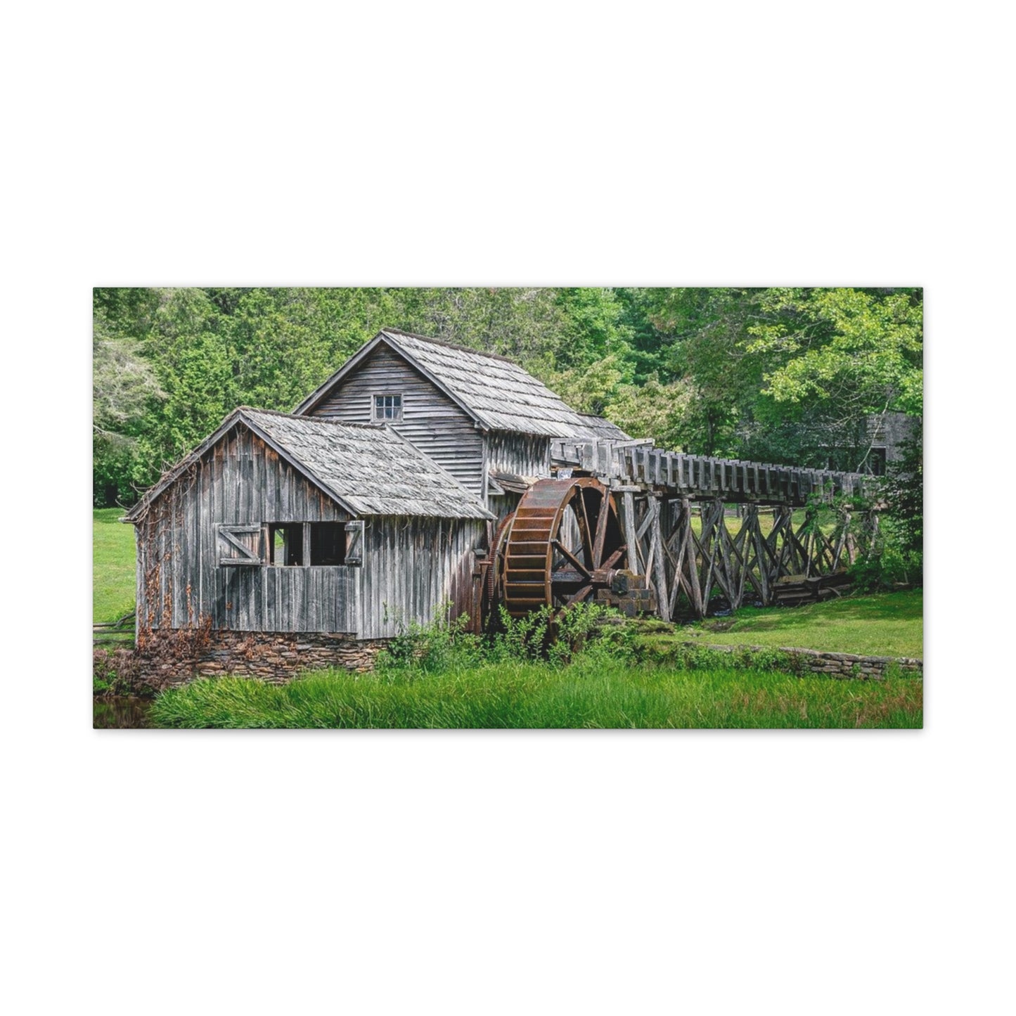 Water Wheel - Canvas Stretched, 0.75"