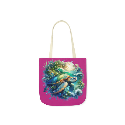 Turtle - Canvas Tote Bag, 5-Color Straps