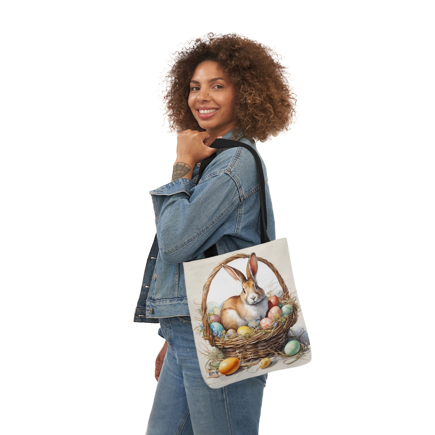 Easter - Canvas Tote Bag, 5-Color Straps -