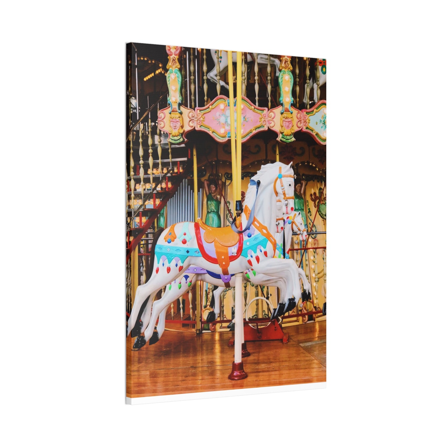 Carousel Horses - Canvas Stretched, 0.75"