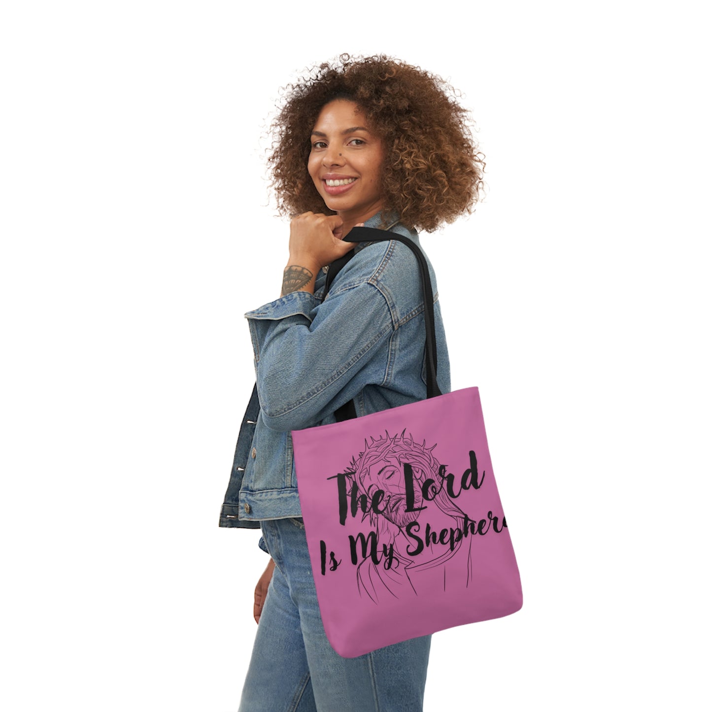 The Lord is My Shepherd - Canvas Tote Bag, 5-Color Straps - Religious