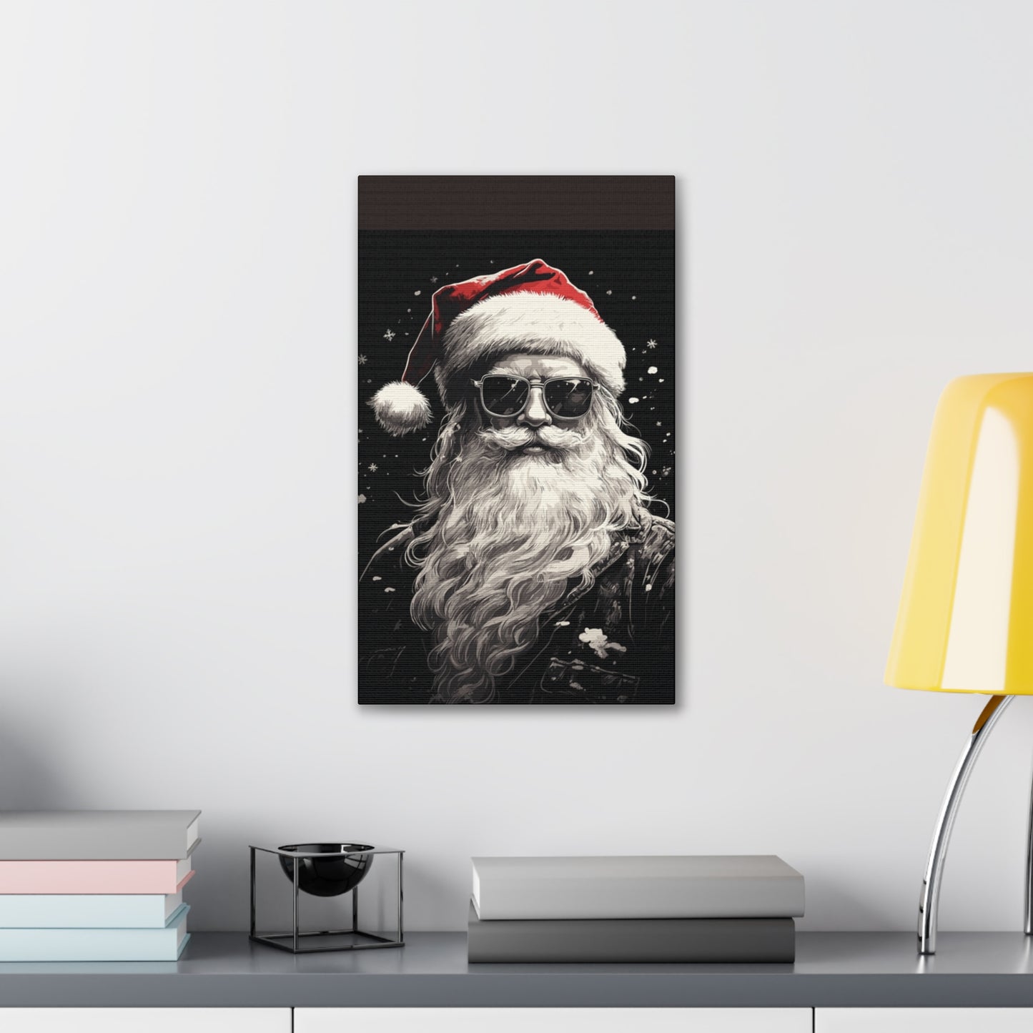 Hip Santa - Canvas Stretched, 0.75" - Christmas