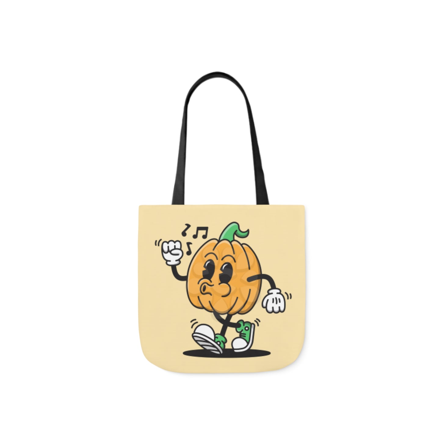 Happy Pumpkin - Canvas Tote Bag, 5-Color Straps - Halloween