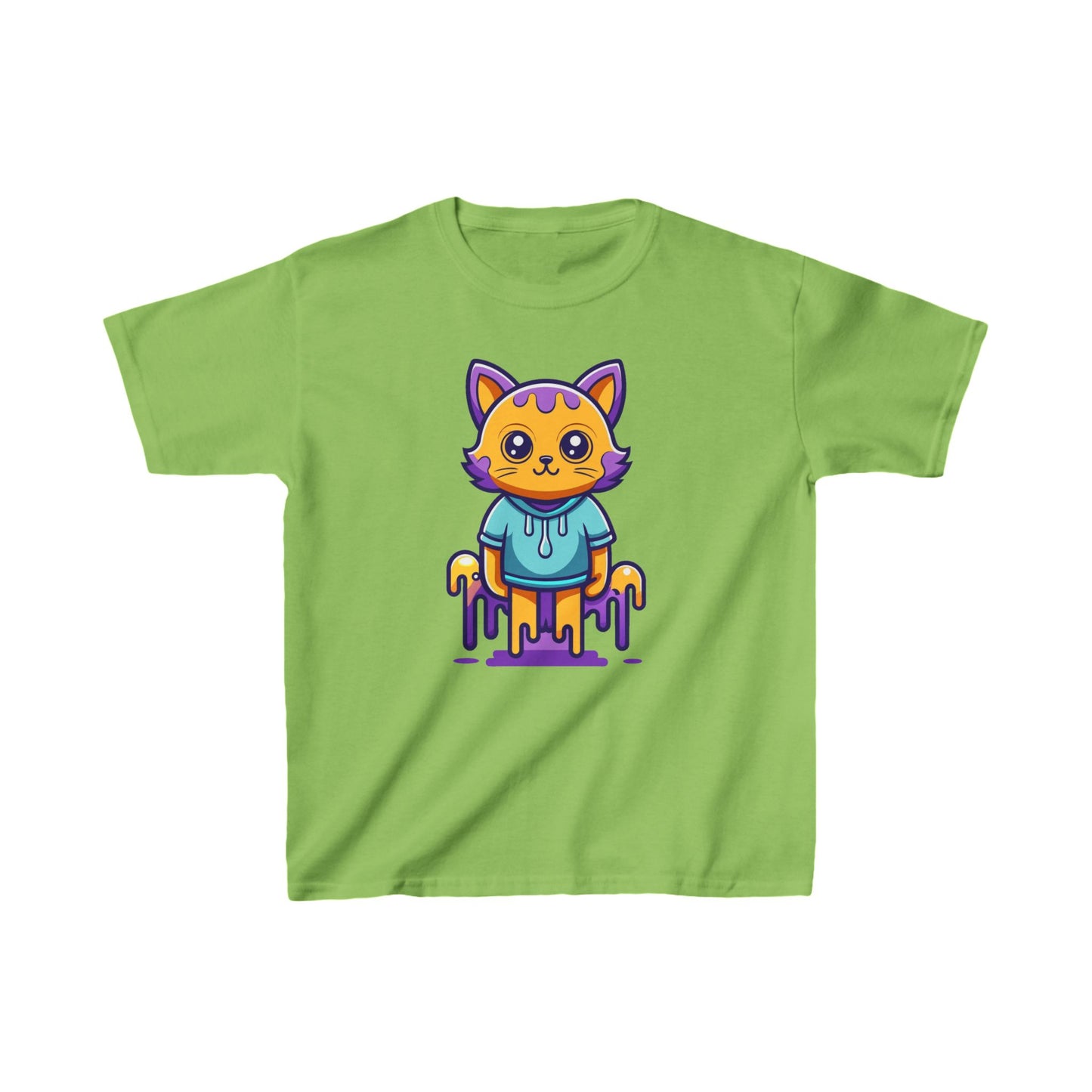 Kids - Cartoon Kitty -  Heavy Cotton™ T-Shirts