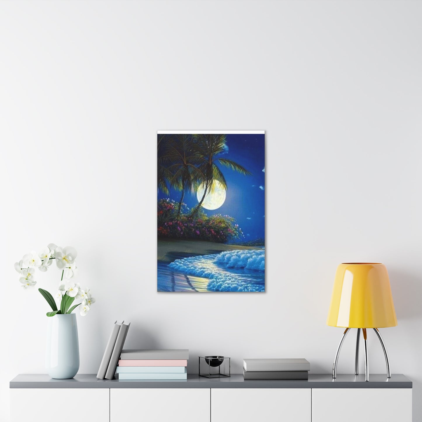 Desert Island Moon Light - Canvas Stretched, 0.75"