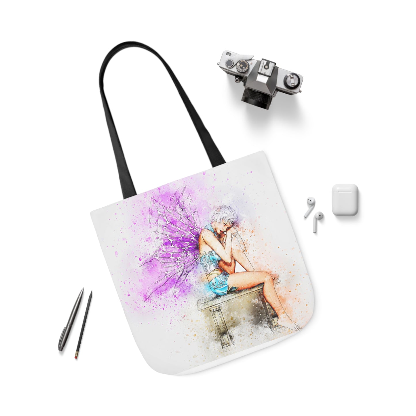 Fairy - Canvas Tote Bag, 5-Color Straps