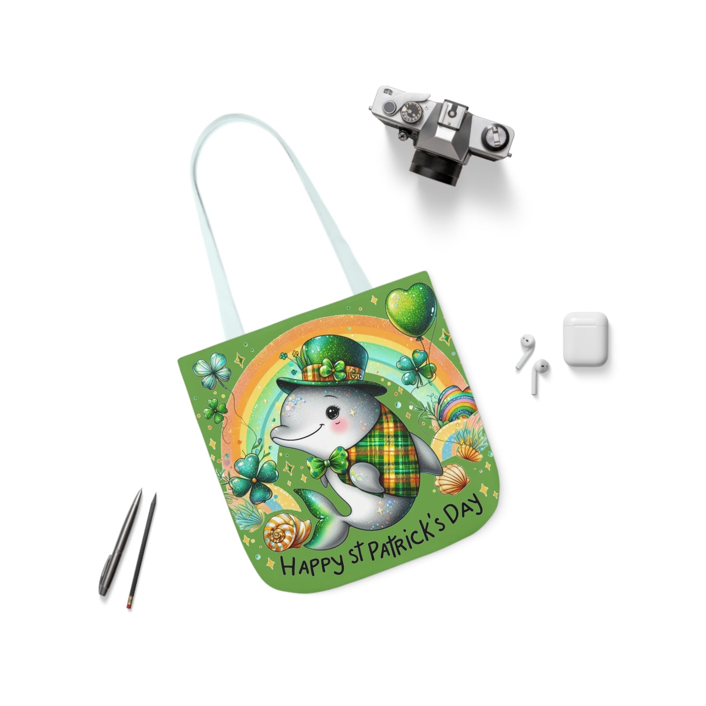 St. Patricks - Canvas Tote Bag, 5-Color Straps