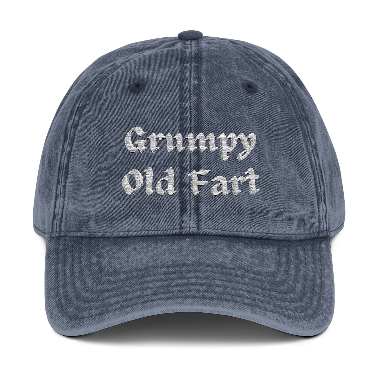 Grumpy Old Fart - Embroidered - Vintage Baseball Cap (Embroidery) - Father's Day - Veterans