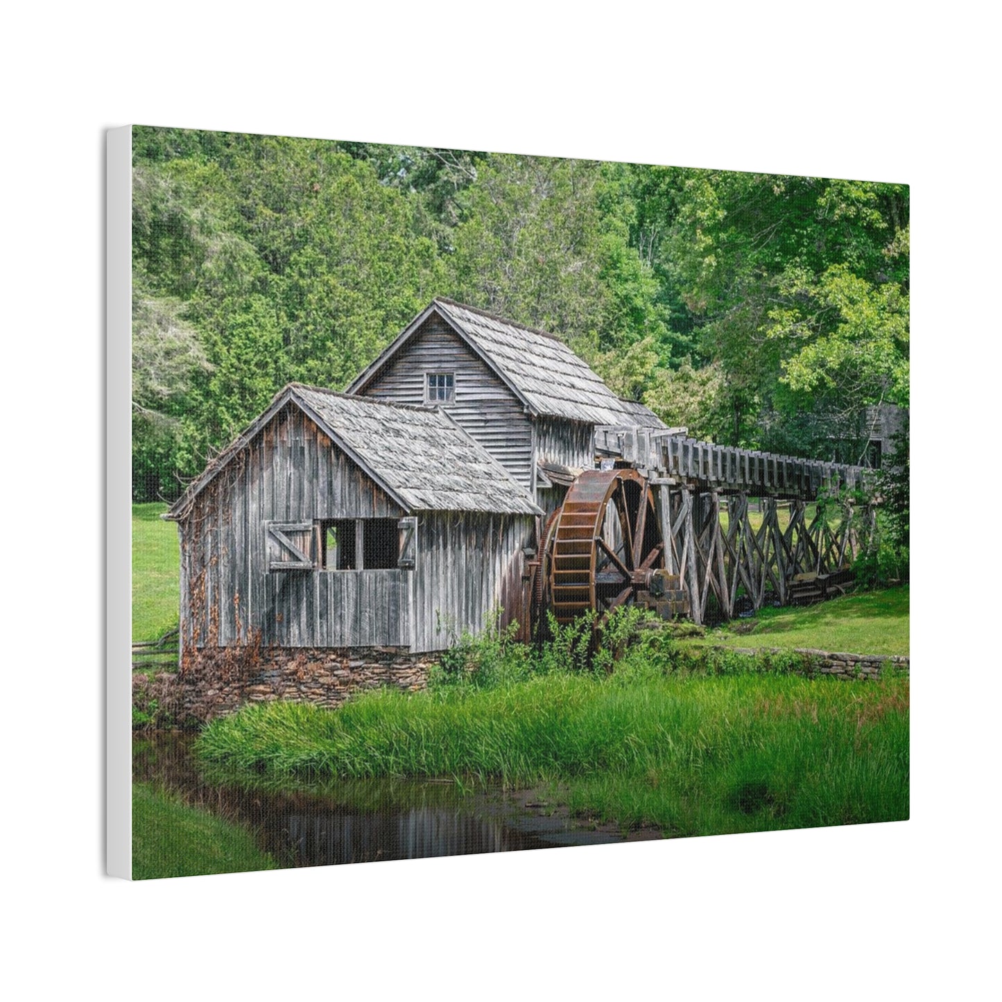 Water Wheel - Canvas Stretched, 0.75"