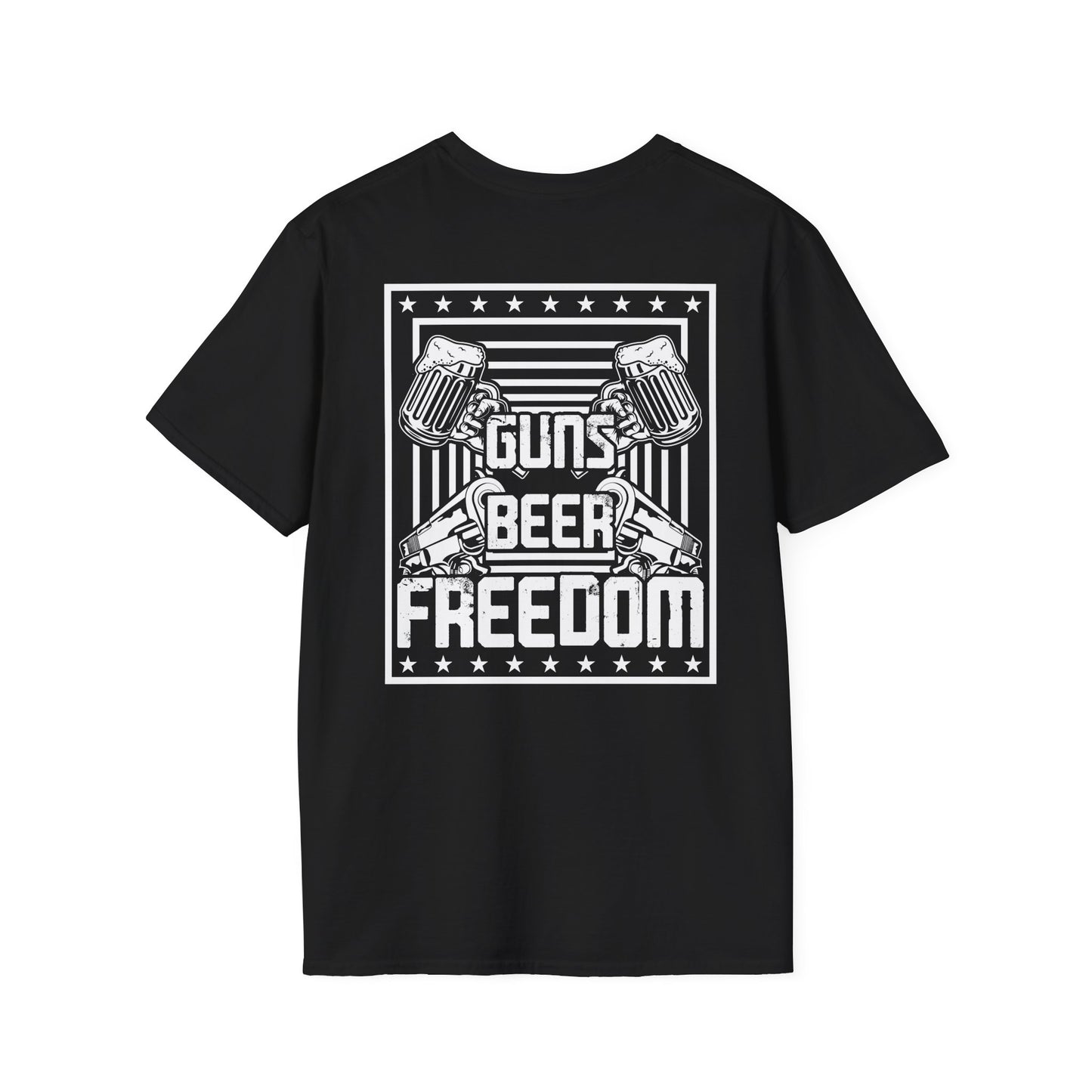 Guns Beer and Freedom - Unisex Softstyle T-Shirt