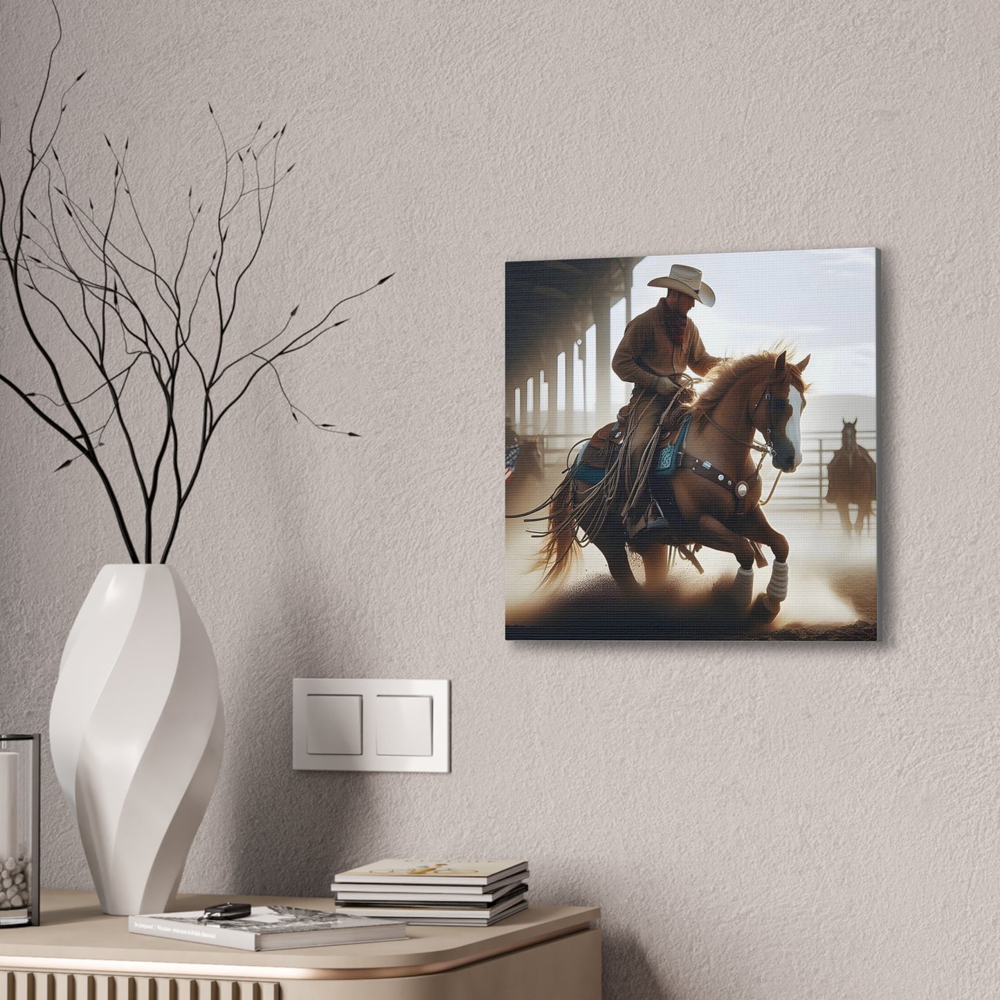Cutting Horse - Canvas Stretched, 0.75" - 2026 Wall Art - Americana