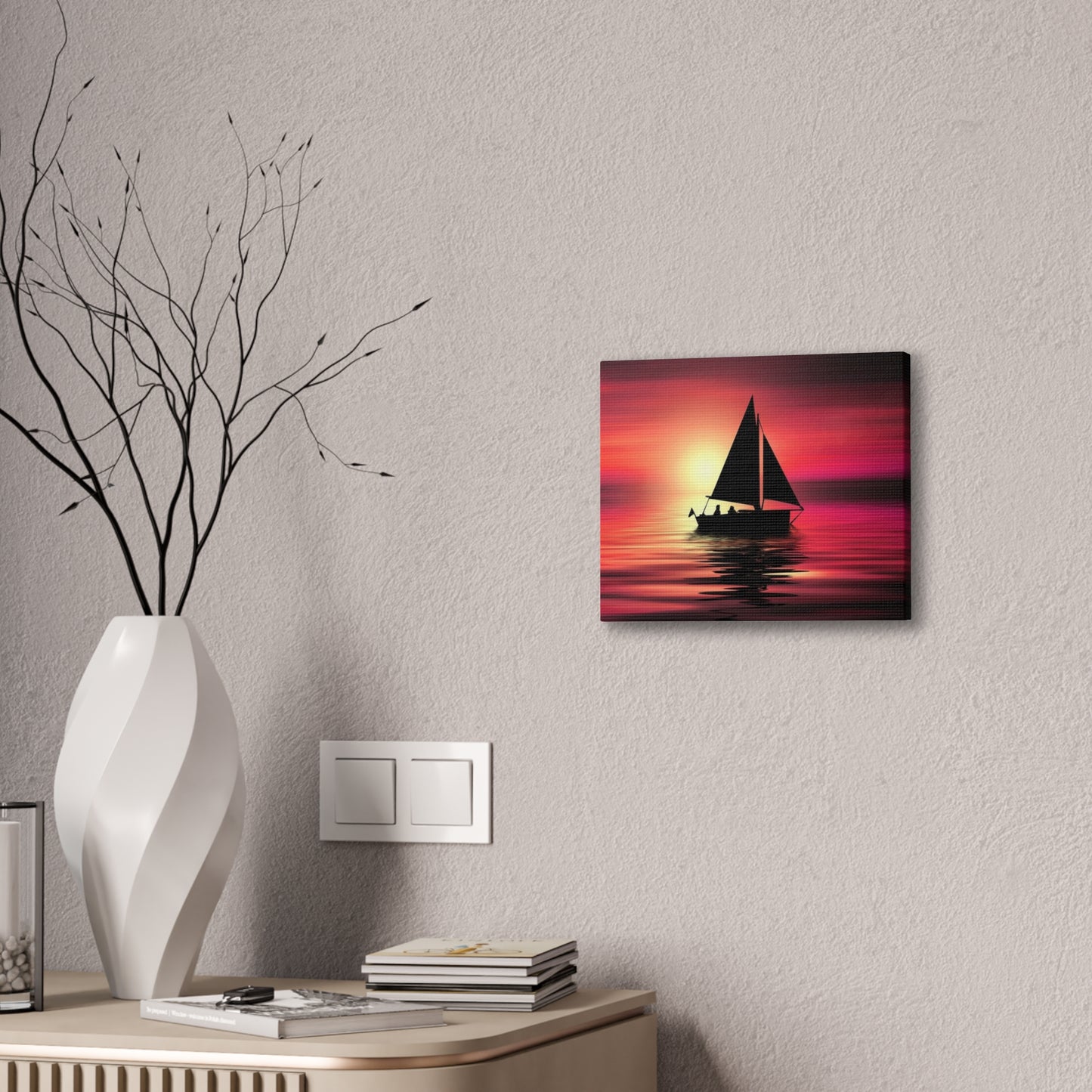 Sailing at Sunset - Canvas Stretched, 0.75"