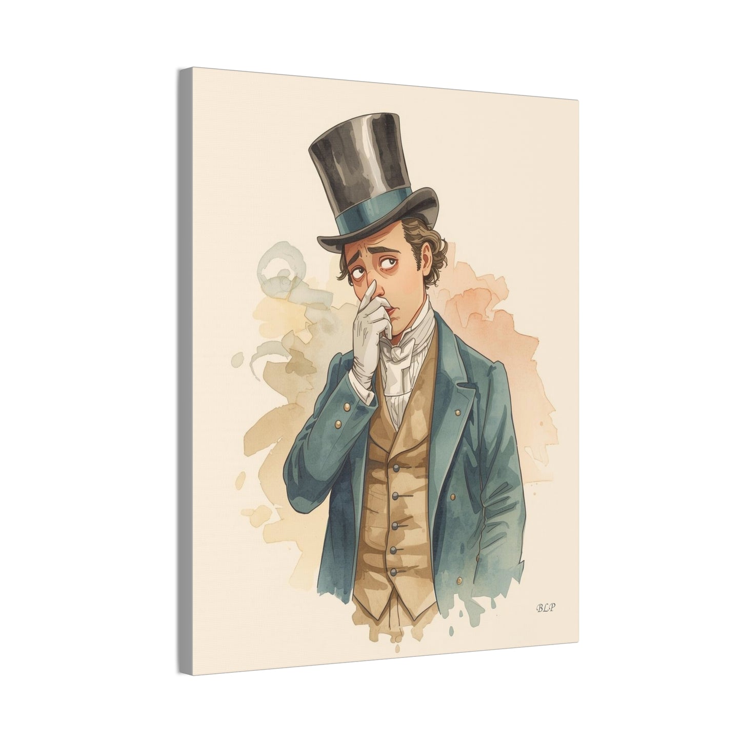 Victorian Man - Canvas Stretched, 0.75" - 2026 Wall Art - Bathroom Humor