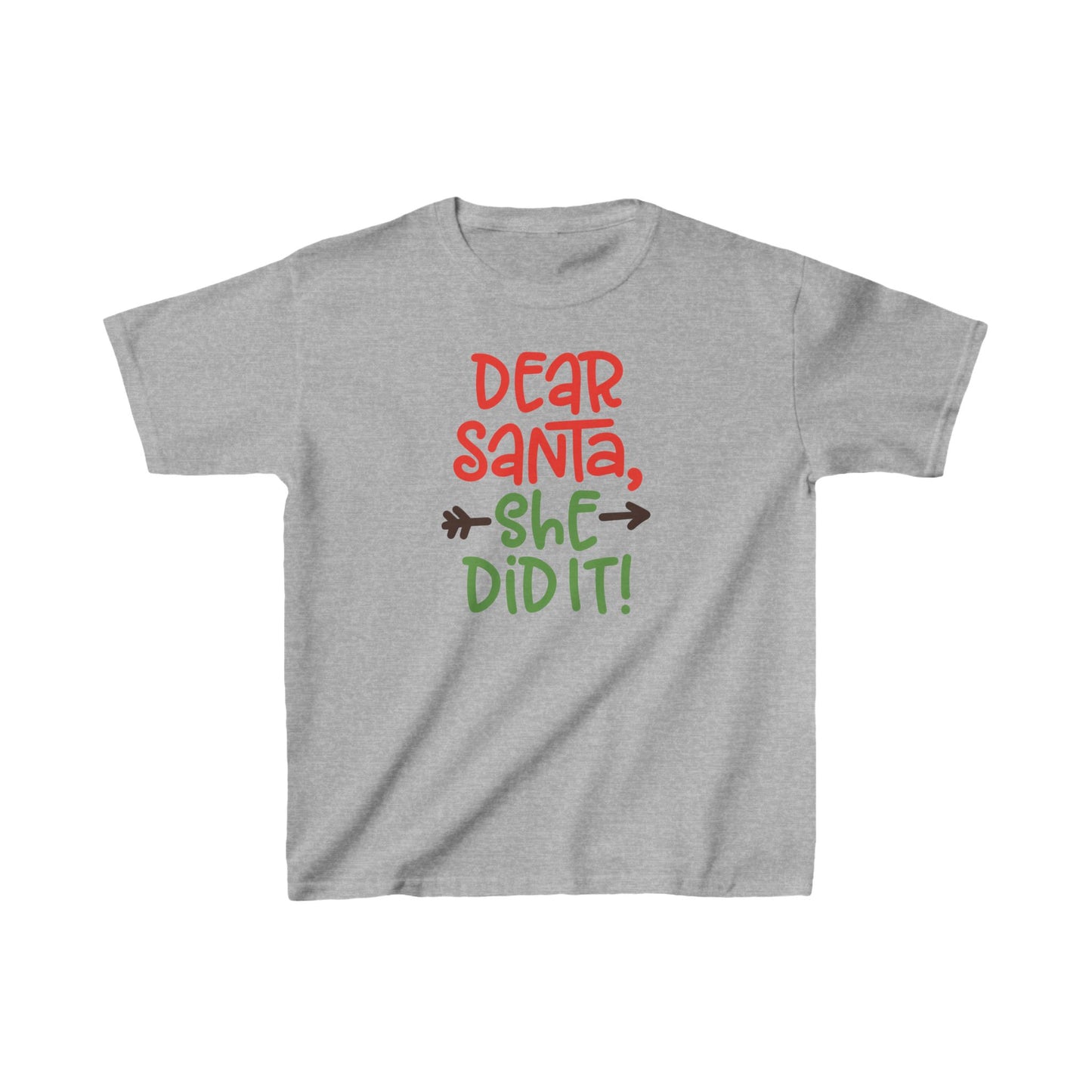 Kids - She Did it -  Heavy Cotton™ T-Shirts - Christmas