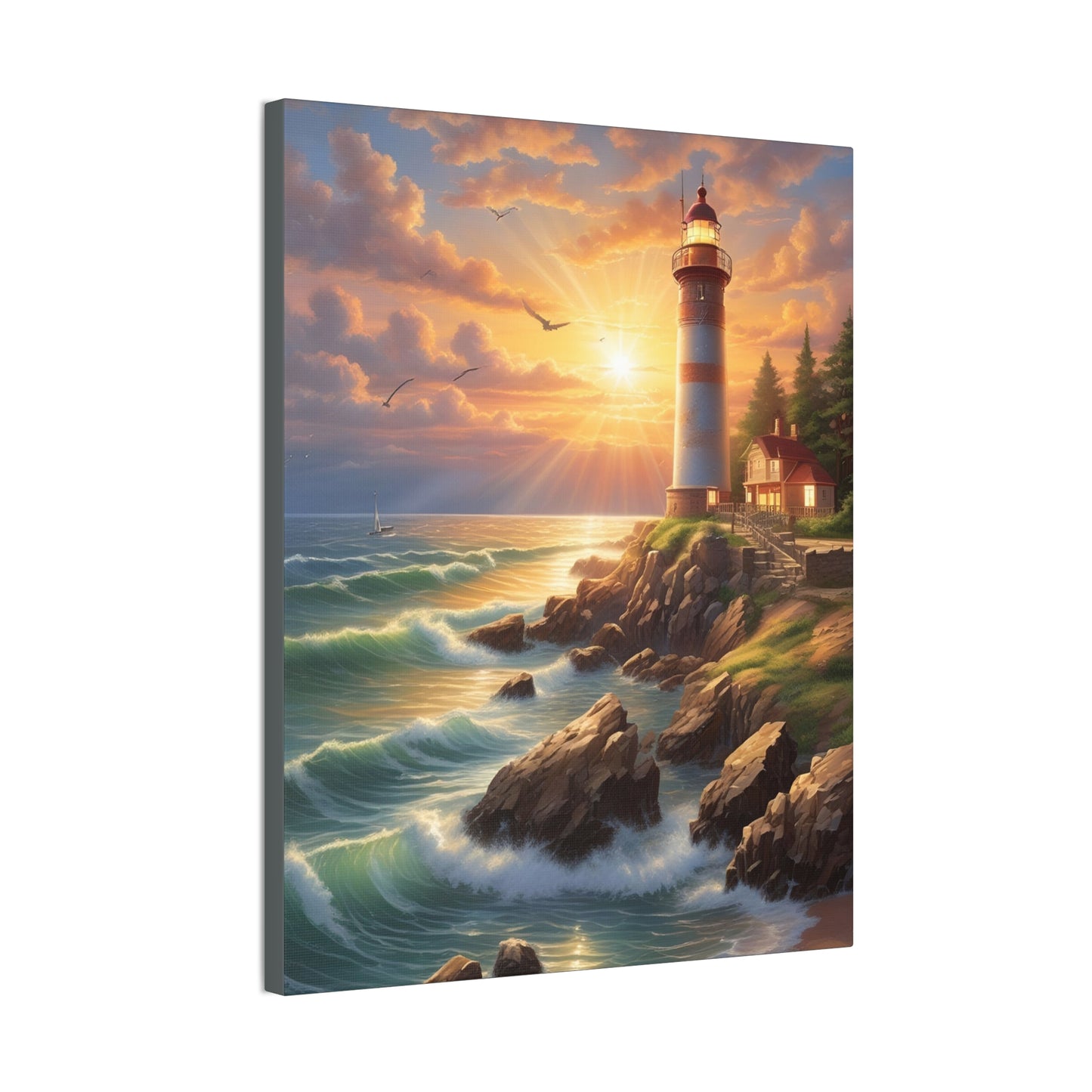 Light House - Canvas Stretched, 0.75"