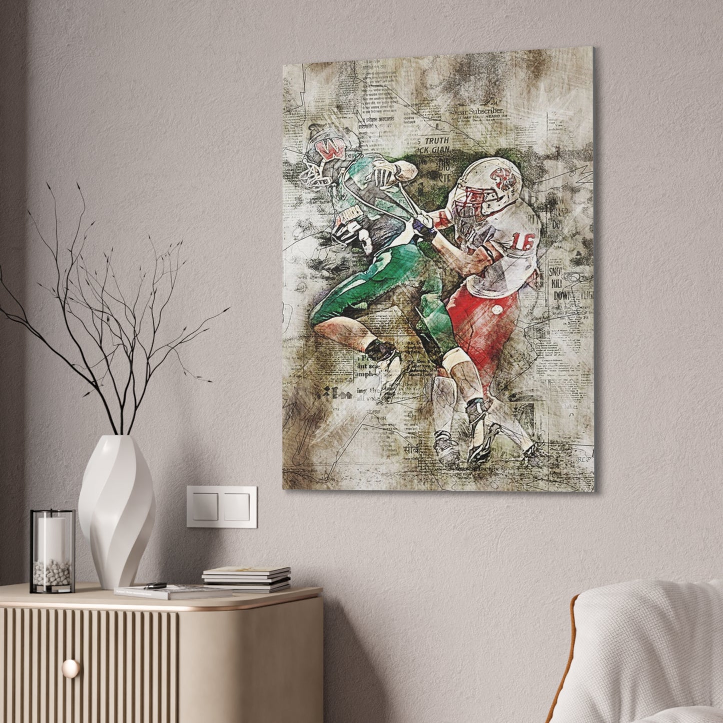 Football - Canvas Stretched, 0.75" - 2026 Wall Art - Sports