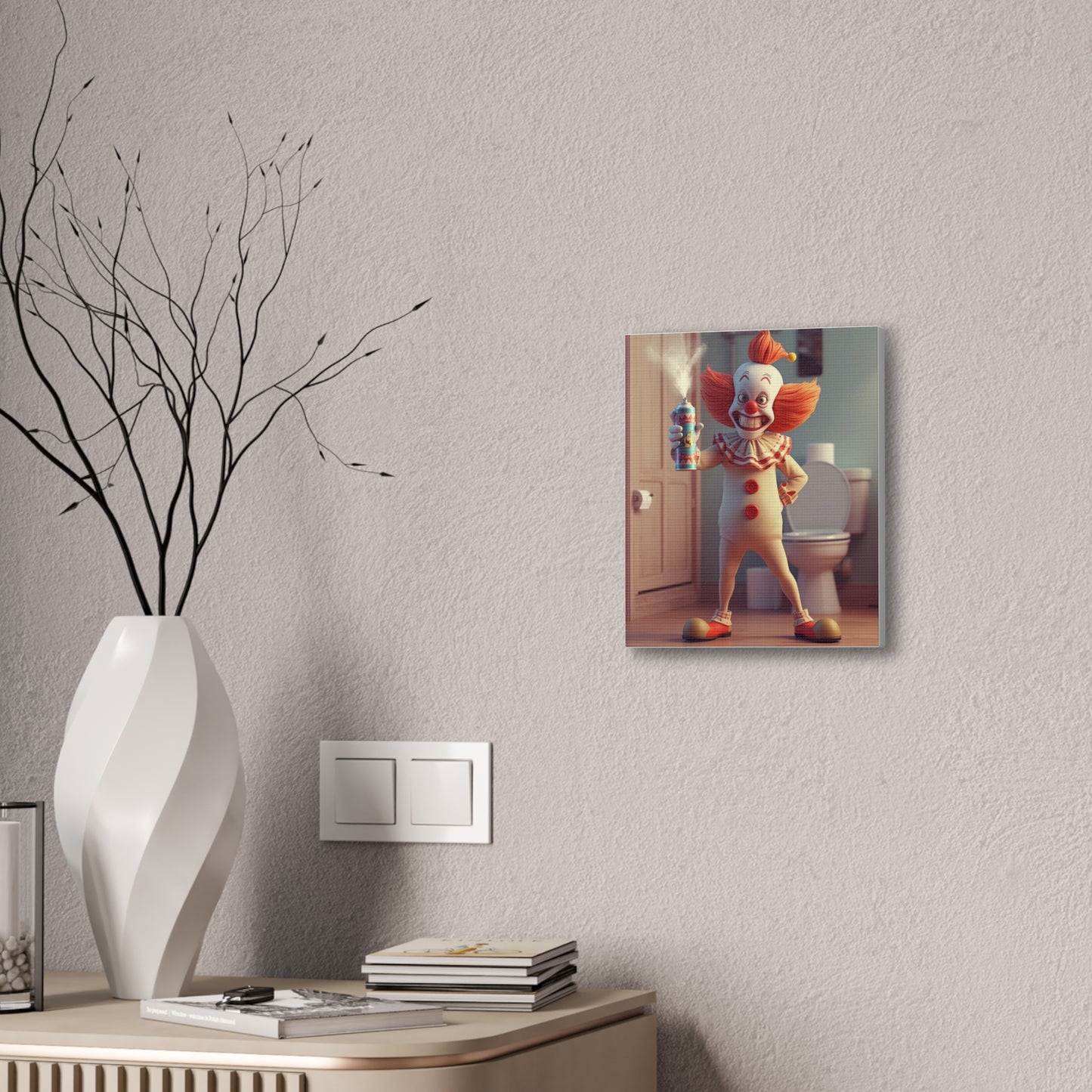 Clown - Canvas Stretched, 0.75" - Wall art 2026 - Bathroom Humor