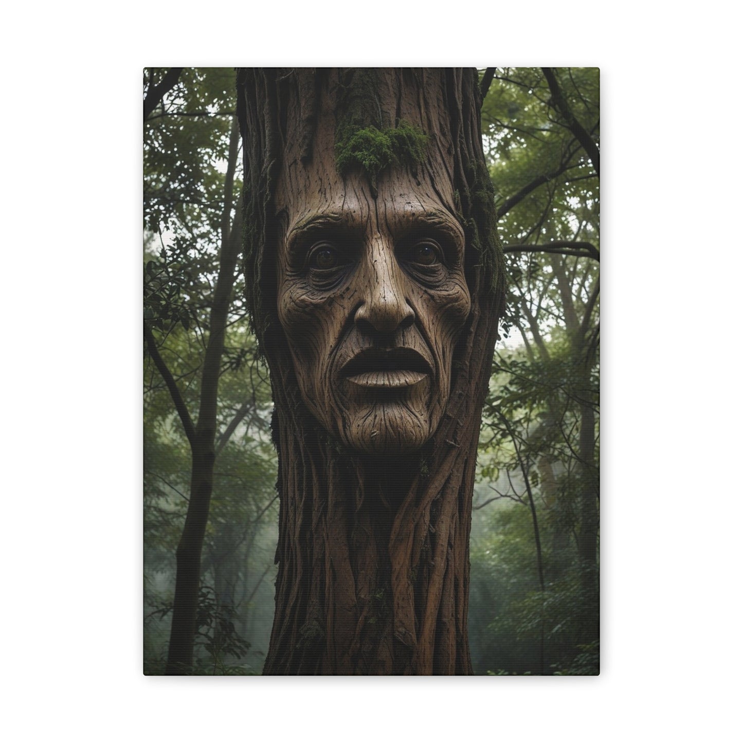 Face in the tree - Canvas Stretched, 0.75"