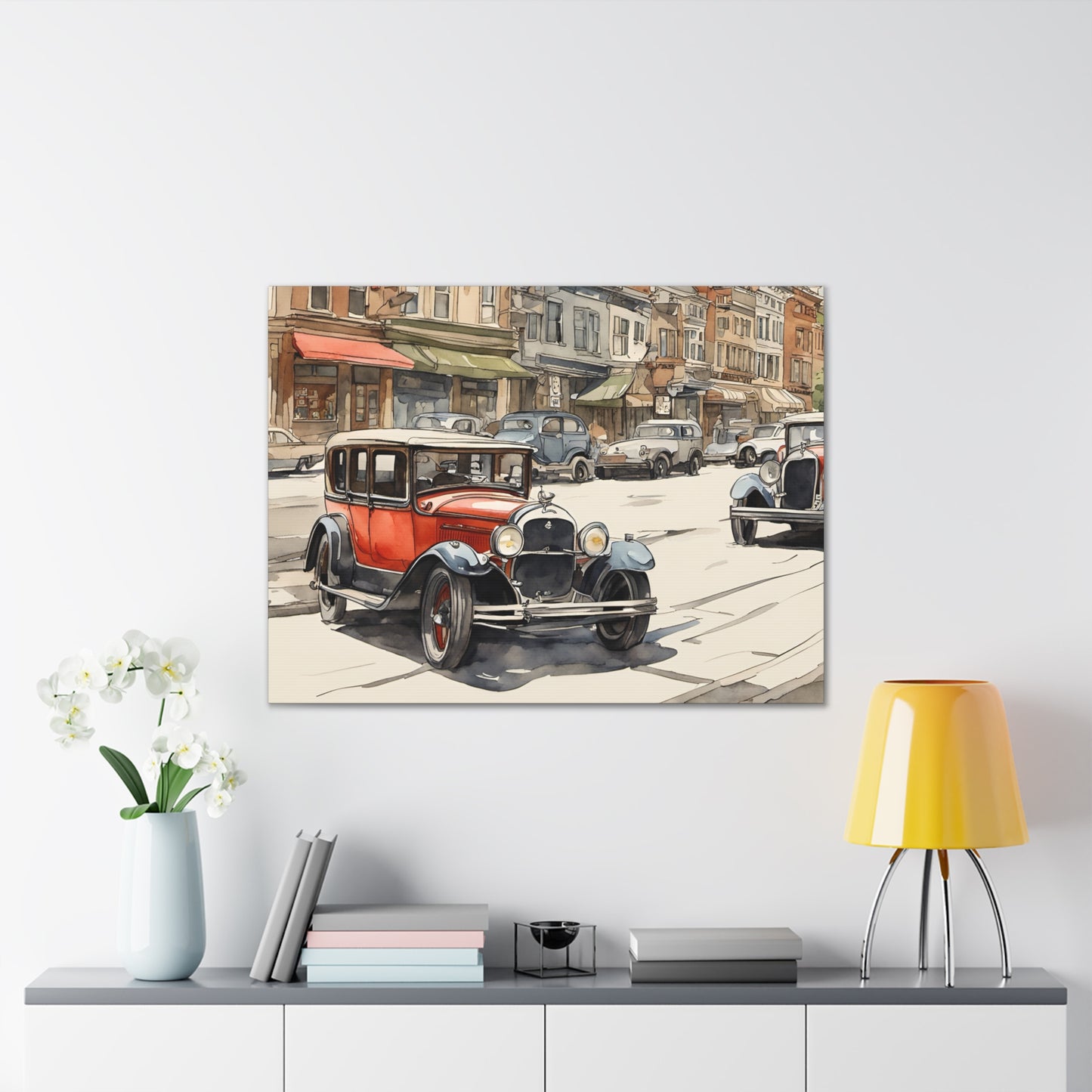 Town Life - Canvas Stretched, 0.75" - Father's Day