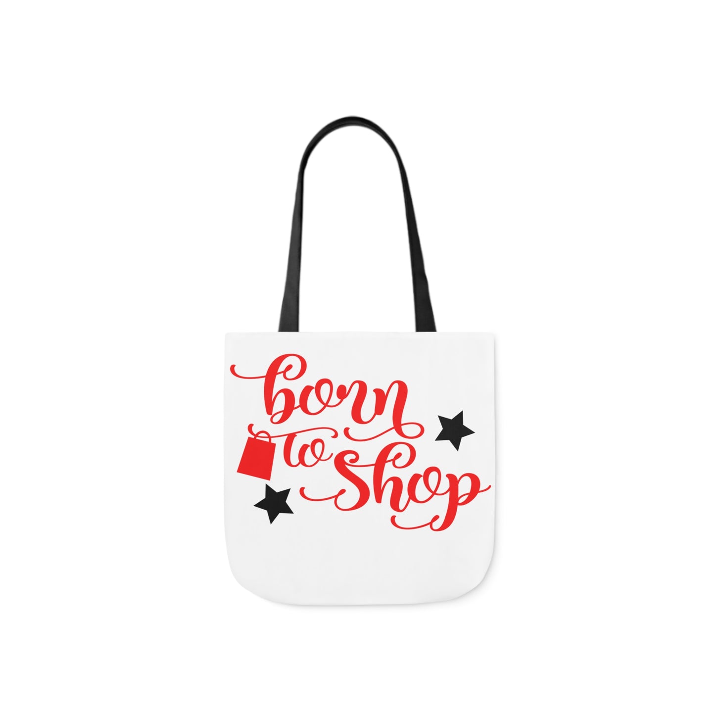 Born to Shop - Canvas Tote Bag, 5-Color Straps - Mother's Day