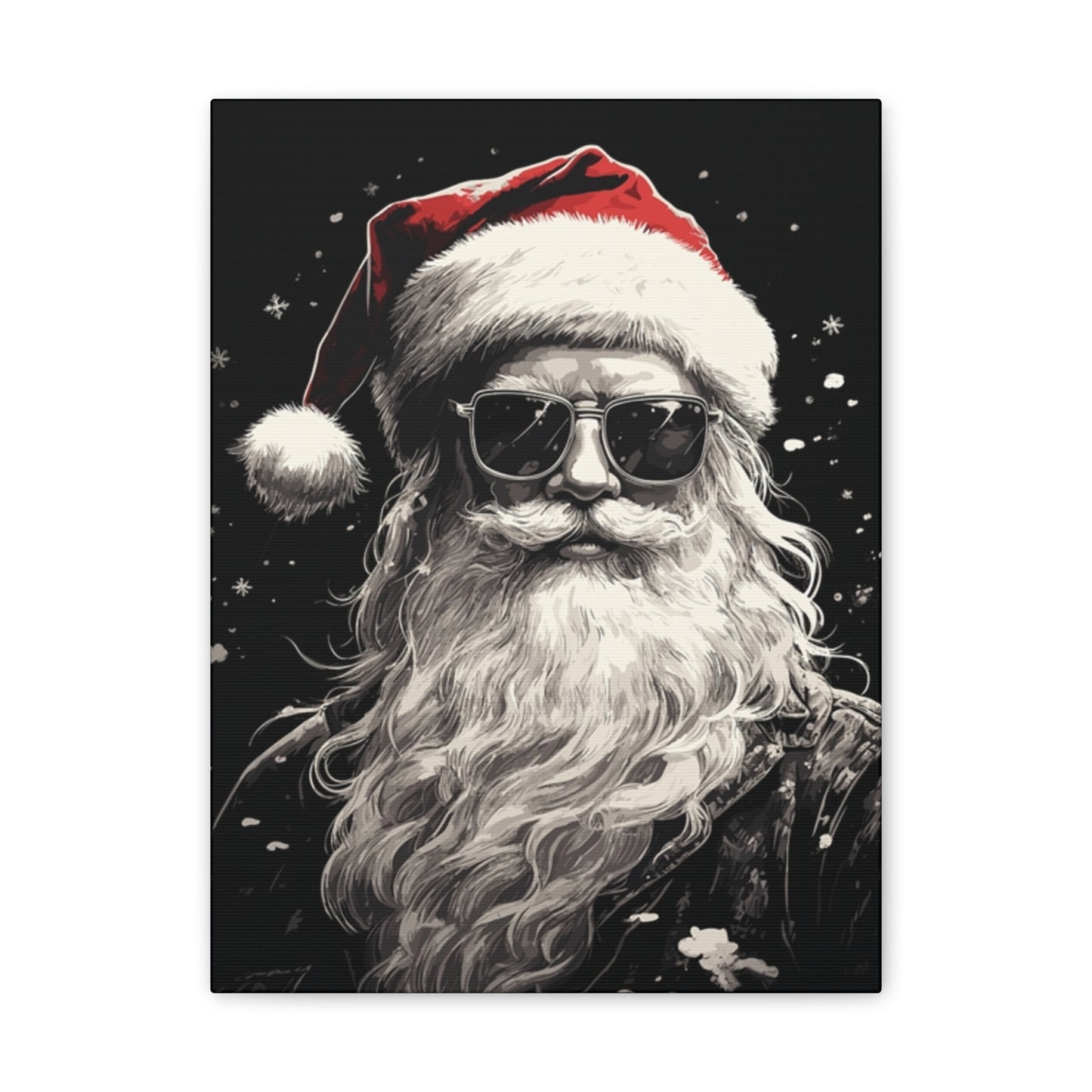 Hip Santa - Canvas Stretched, 0.75" - Christmas