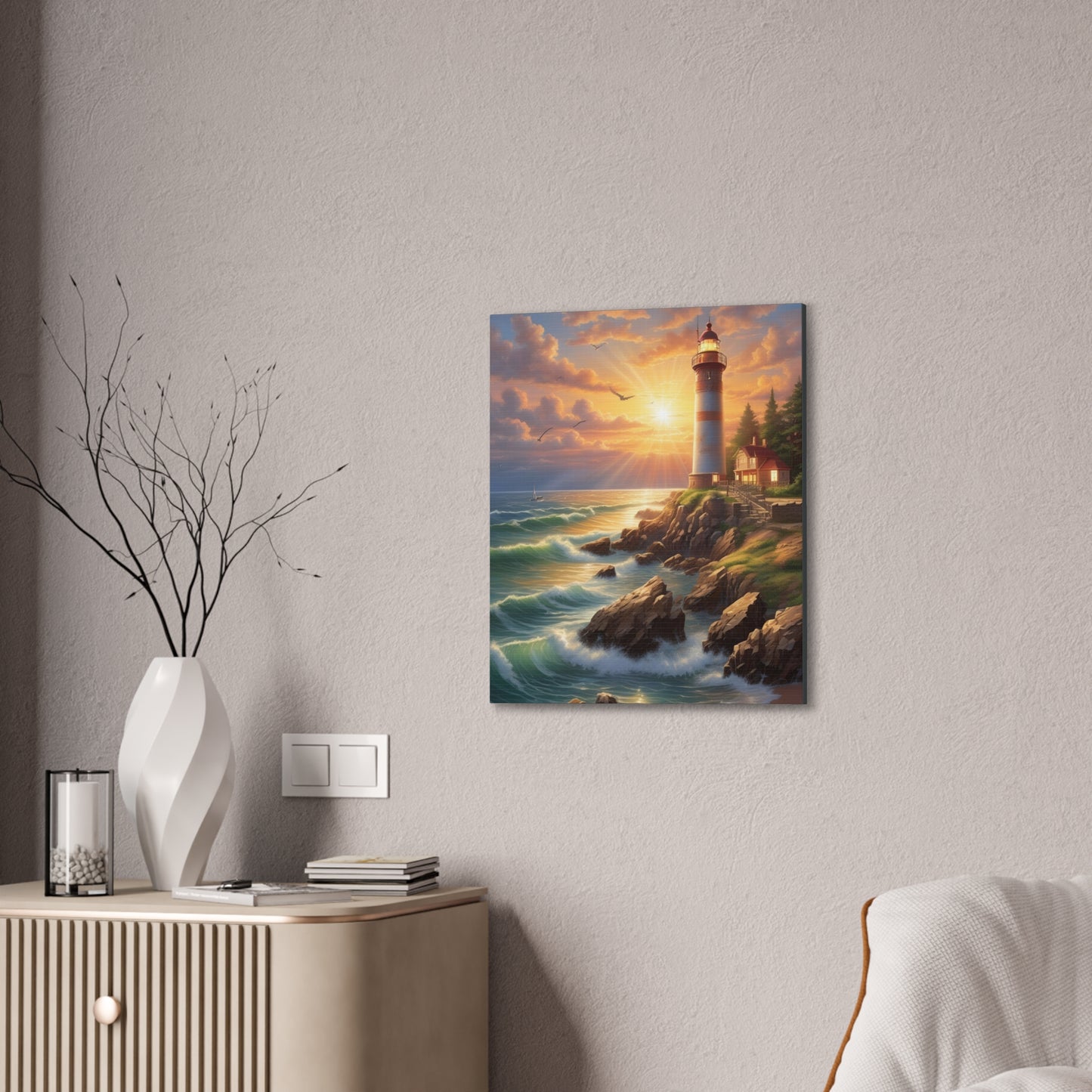 Light House - Canvas Stretched, 0.75"