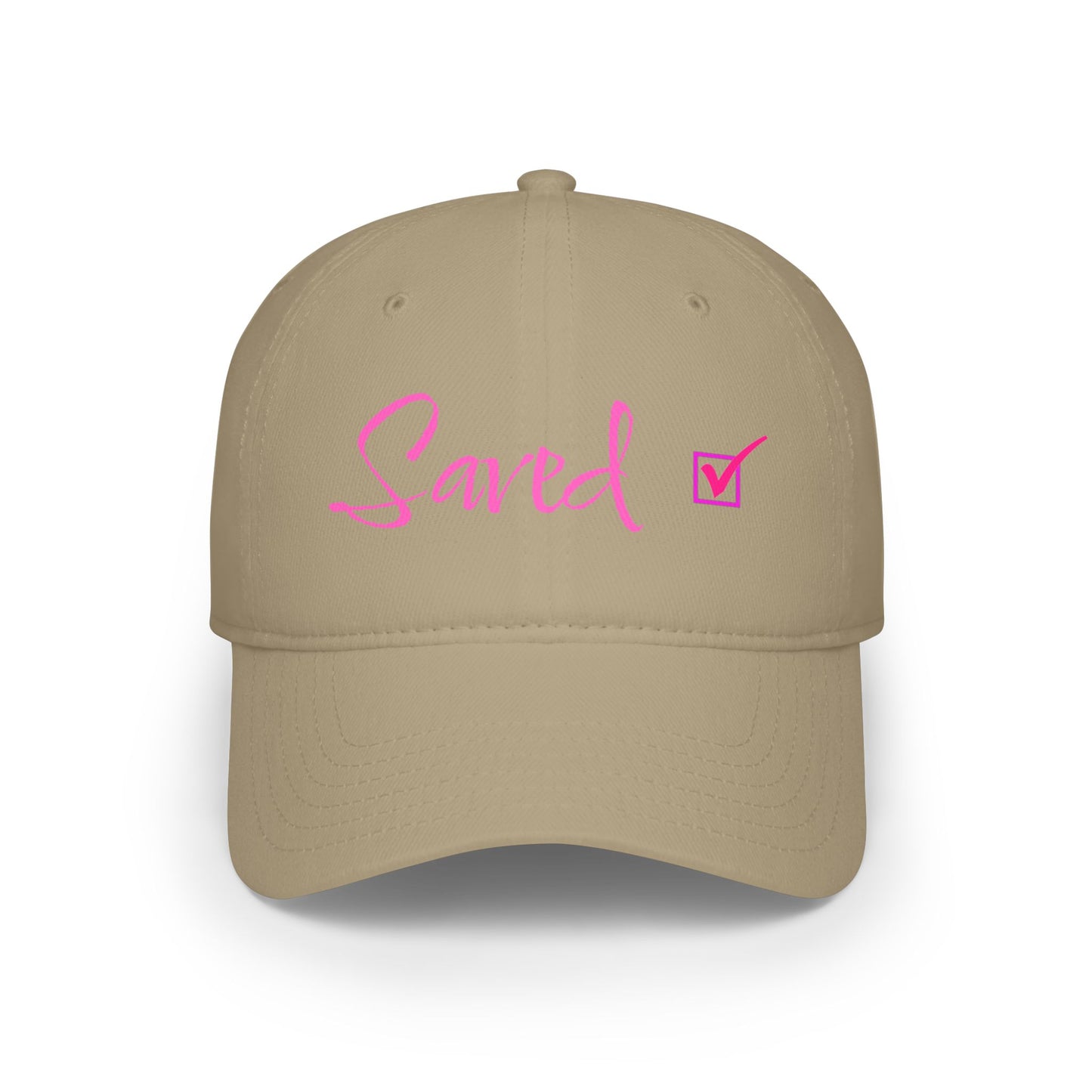Saved - Pink - Low Profile Baseball Cap - Easter - Mother's Day - Father's Day - Easter 1