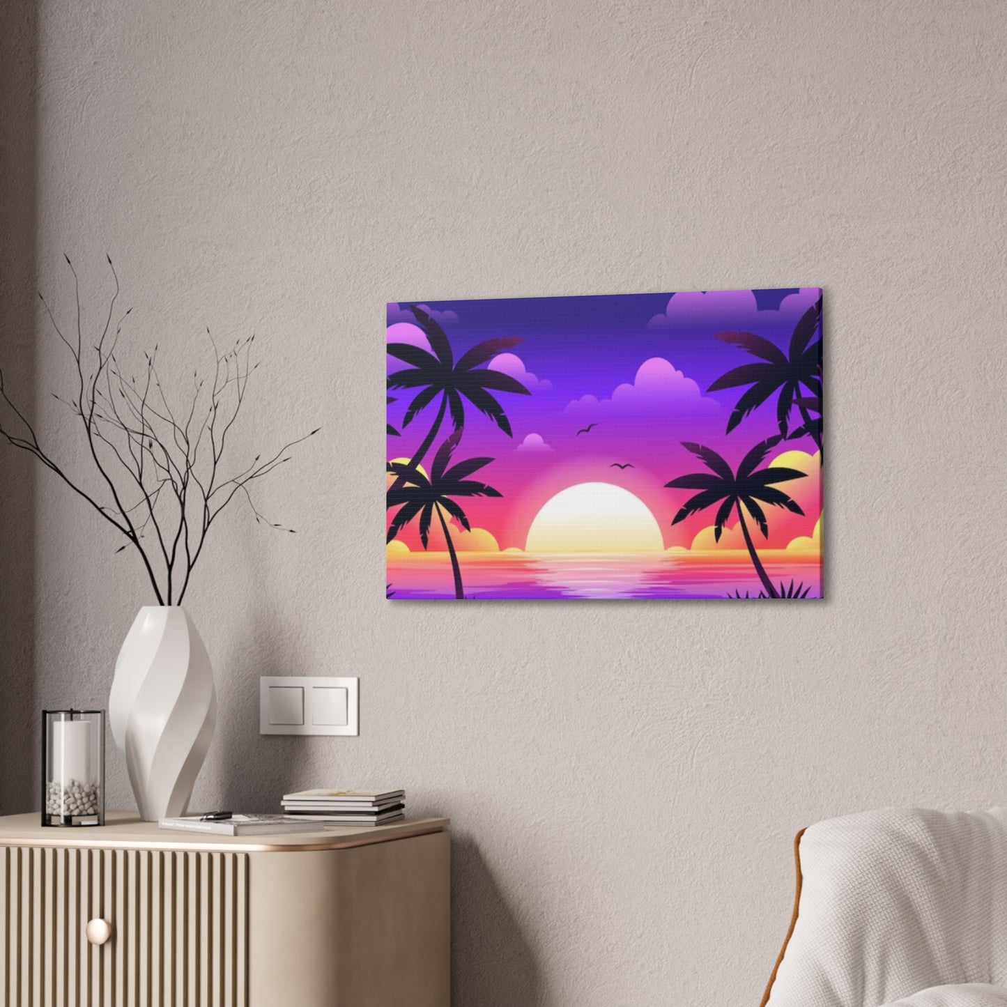 Island Sunset - Canvas Stretched, 0.75"