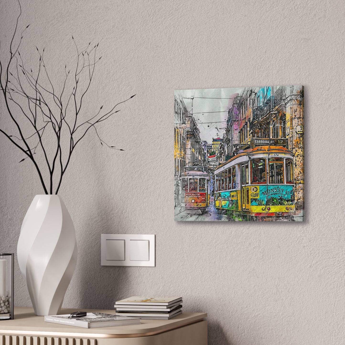 Street Cars - Canvas Stretched, 0.75"