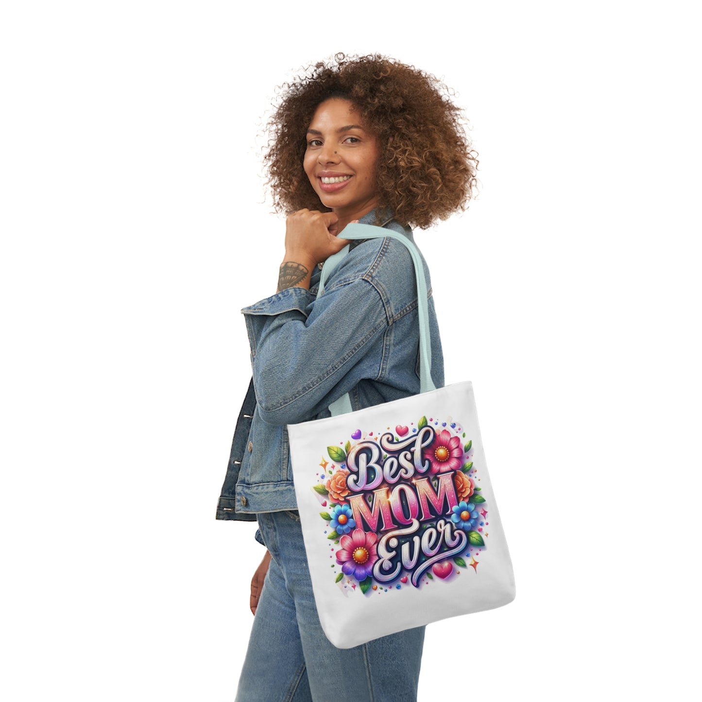 Best Mom Ever - Canvas Tote Bag, 5-Color Straps -  Mother's Day