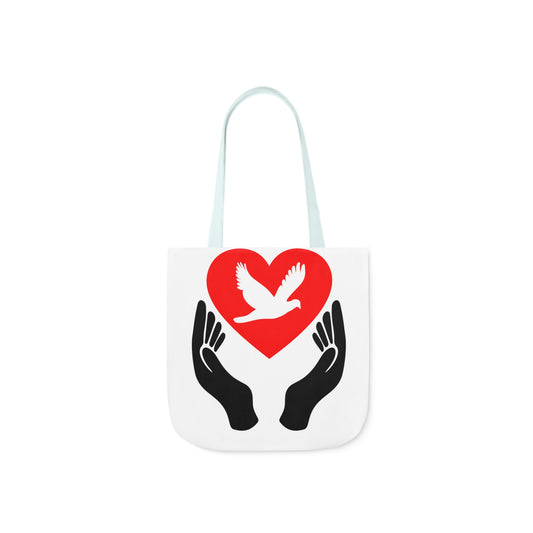 Heart and Hands - Canvas Tote Bag, 5-Color Straps