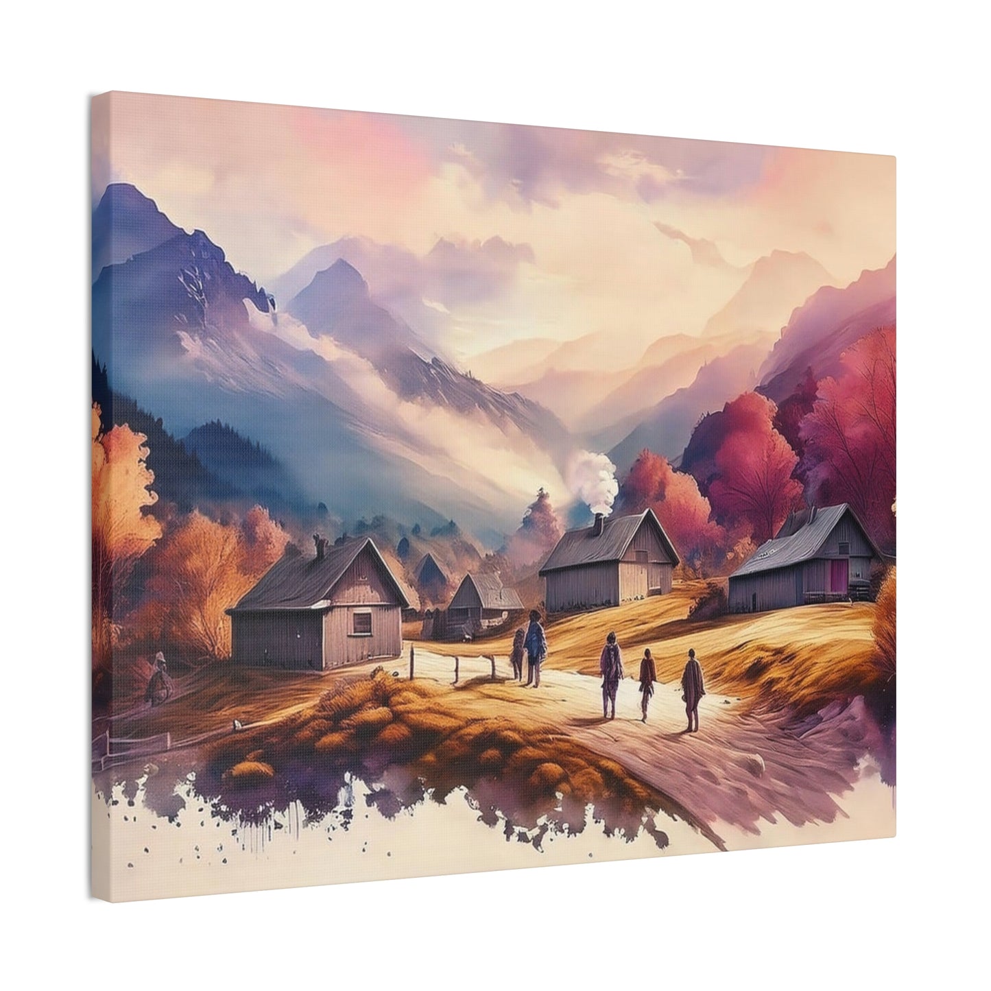 Village - Canvas Stretched, 0.75"