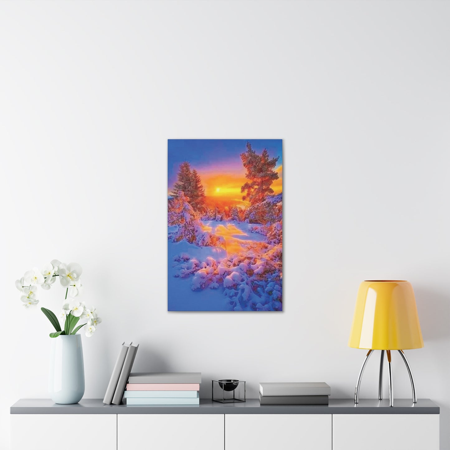 Winter Sunset - Canvas Stretched, 0.75"