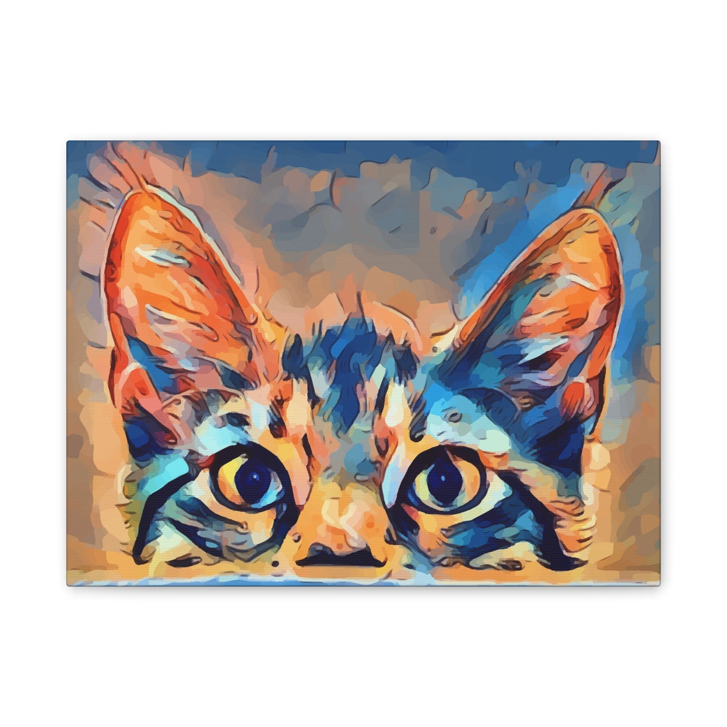 Spying Kitty - Canvas Stretched, 0.75"