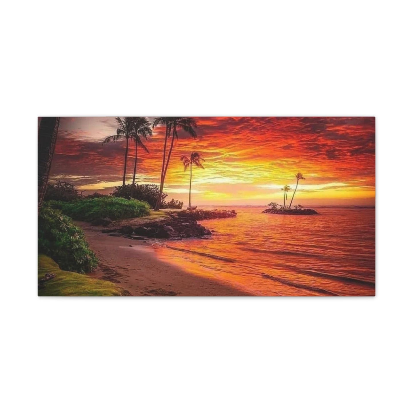 Sunset Island - Canvas Stretched, 0.75"